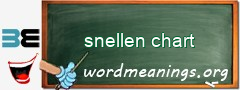 WordMeaning blackboard for snellen chart